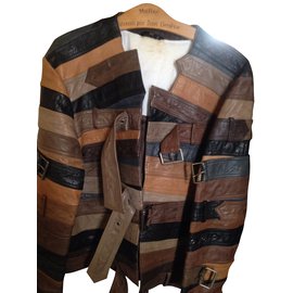 Maison Martin Margiela-Blazers Jackets-Dark brown