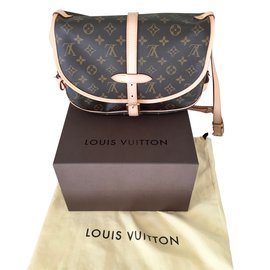 Louis Vuitton-Borsa a spalla monogramma-Caramello