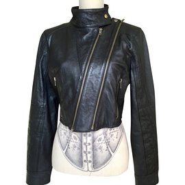 Gestuz Biker jackets Black