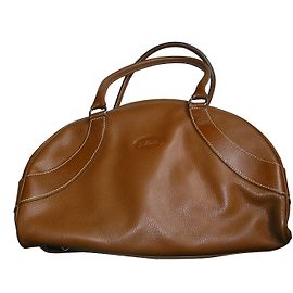 Bolsa Bowling Longchamp em couro caramelo Caramelo