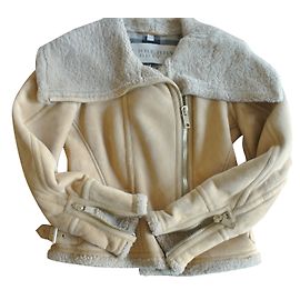 Jaqueta Burberry Brit de shearling bege Bege