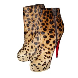 Christian Louboutin-Ankle Boots-Leopard print