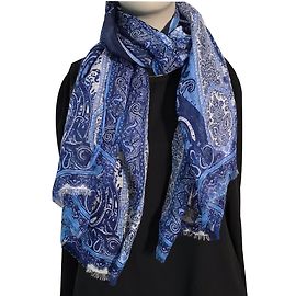 Etro Foulard Blanc Bleu