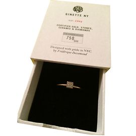 Ginette Ny Ever square mini diamonds Doré