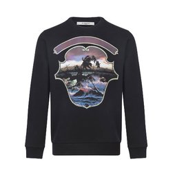 Givenchy-givenchy Hawaï printed sweatshirt-Noir
