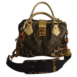 Louis Vuitton Adele Leopard Satchel  Bag Multicolore