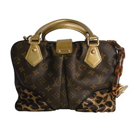 Louis Vuitton-Louis Vuitton Adele Leopard Satchel  Bag-Multicolore