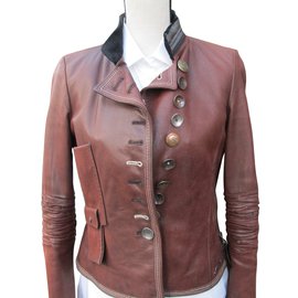 Marithé et François Girbaud Biker jackets Brown