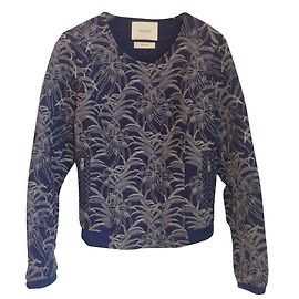 Maison Scotch giacca floreale chic cest Bianco Blu