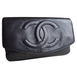 Chanel-Pochette,portefeuille-Noir