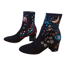 Astro Couture Valentino Stiefeletten, Größe 38,5 Neu Schwarz
