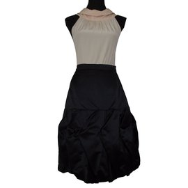 Prada-"Duchesse Scoulp" Skirt-Black