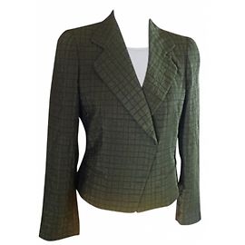 Blazer Armani Cáqui de Seda Caqui
