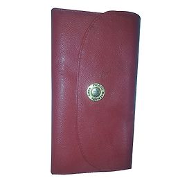 Borsa Pierre Balmain in pelle rosso scuro Bordò