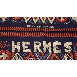 Hermès-Kelly en Perles-Blu navy