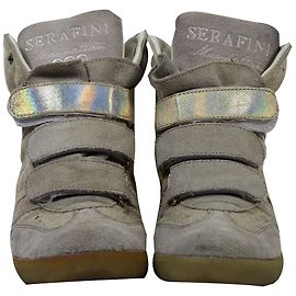 Baskets Serafini Manhattan Beige en Daim Beige