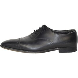 Santoni-R029 SANTONI RICHELIEU FLEURI T.42 / 8-Black