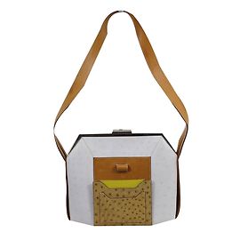 Hermès Sac autruche Branco