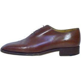 Santoni-R032 SANTONI DERBIES MARRON T.42.5 / 8.5-Brown
