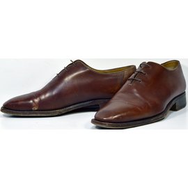 Santoni-R032 SANTONI DERBIES MARRON T.42.5 / 8.5-Brown