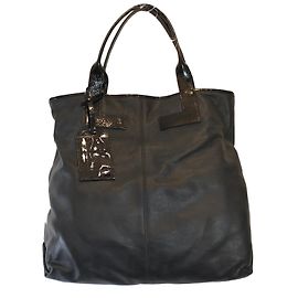 Autre Marque Cabas en cuir Lamarthe Noir Gris