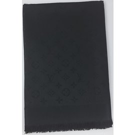 Louis Vuitton-Louis Vuitton Shawl Monogram Black-Black