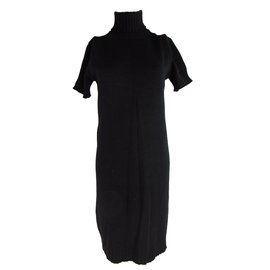 Balenciaga-Balenciaga Black Wool Dress-Black