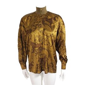 Escada Blouse en soie marron doré Marron Doré