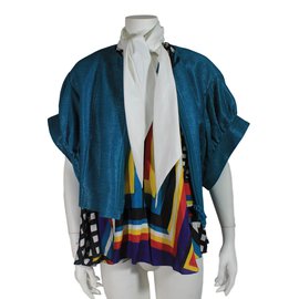 Autre Marque Set Giacca Senza Maniche e Blusa Blu Blu