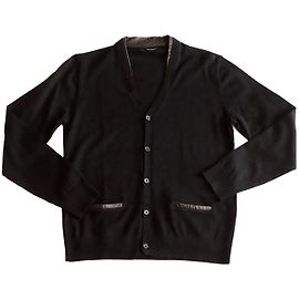 The Kooples Weste aus schwarzer Merinowolle mit Lammfell M Schwarz