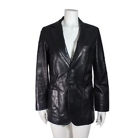 Prada Veste en cuir noire Noir