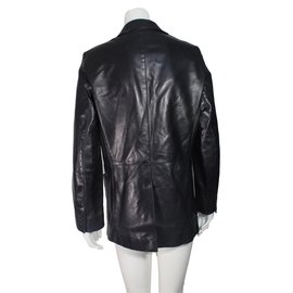 Prada-Chaqueta de cuero-Negro