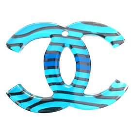 Chanel-Collares pendientes-Azul