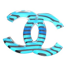 Chanel-Colares pingente-Azul