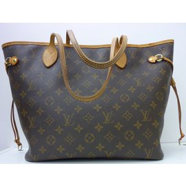 Louis Vuitton-Nie volles MM-Monogramm-Braun