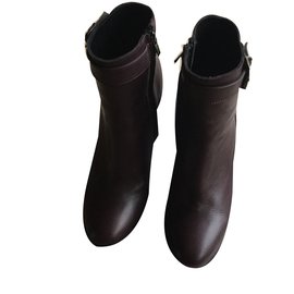 Gaia d'Este-Ankle Boots-Prune