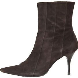 Bottines Bcbg Max Azria Marron Daims Taille 38 Marron foncé