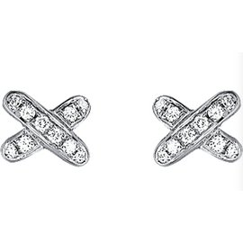 Chaumet-Liens croisés Earrings-Silvery