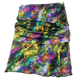 Autre Marque Jeff Marble Patterned Multi Coloured Silk Mini Skirt Multiple colors