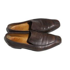 Hermès-Loafers Slip ons-Brown