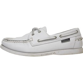 Sebago docksides bateau blanches Blanc