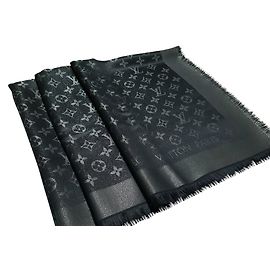 Louis Vuitton Klassischer Monogrammschal Schwarz