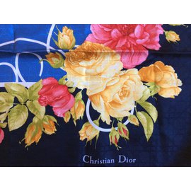 Christian Dior-Foulard Christian Dior en soie-Multicolore