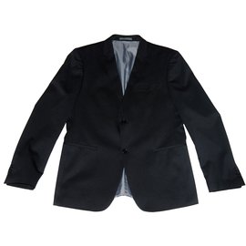 Calvin Klein-Blazers Jackets-Black