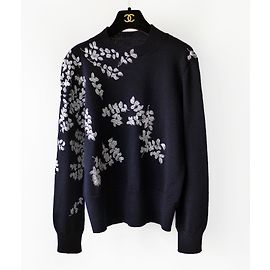 Midnight Dries Van Noten suéter de pista de corrida floral Azul