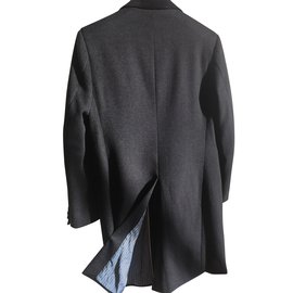 Autre Marque-smart overcoat-Dark grey