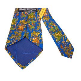 Salvatore Ferragamo-Ties-Blue,Multiple colors