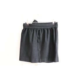 Isabel Marant-Marant Mini wraparound  wool skirt-Dark grey