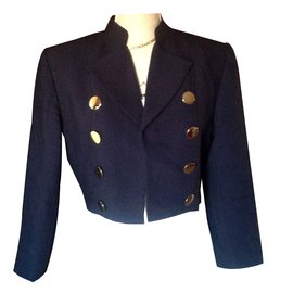 Yves Saint Laurent-Chaquetas-Azul marino