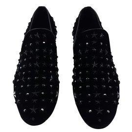Jimmy Choo-Jimmy Choo Sloane velvet  shoes-Black